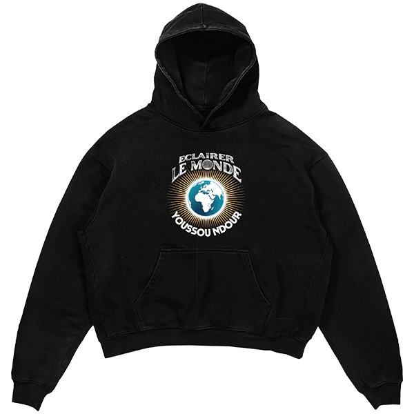 HOODIE "ECLAIRER LE MONDE" - NOIR