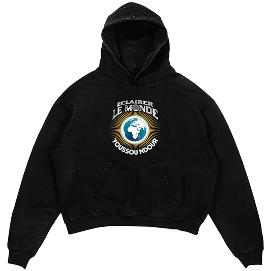 HOODIE "ECLAIRER LE MONDE" - NOIR